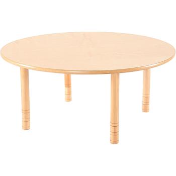 Runder Tisch Flexi, Ø 120 cm, höhenverstellbar 40-58 cm, Buche