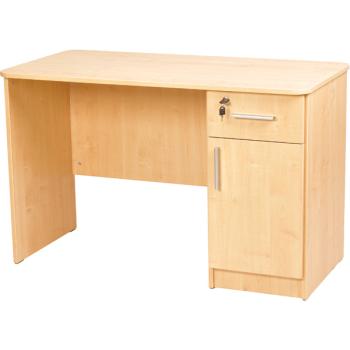 Schreibtisch Vigo E mit Tür und abschliessbarer Schublade, Buche