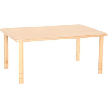 Rechteckiger Tisch Flexi, Höhenverstellbar 58-76 cm - Buche
