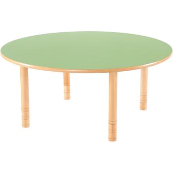 Runder Tisch Flexi, Ø 120 cm, höhenverstellbar 58-76 cm - grün