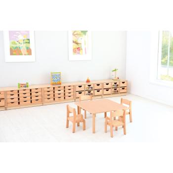 Flexi Tischplatte quadratisch - Buche