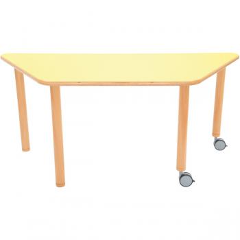 Flexi Tischplatte trapezförmig - gelb