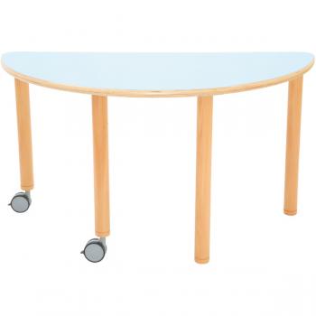 Flexi Tischplatte halbrund - blau