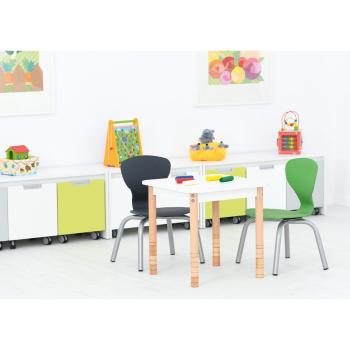 Stuhl Flexi 3, Sitzhöhe 35 cm, für Tischhöhe 59 cm - grau