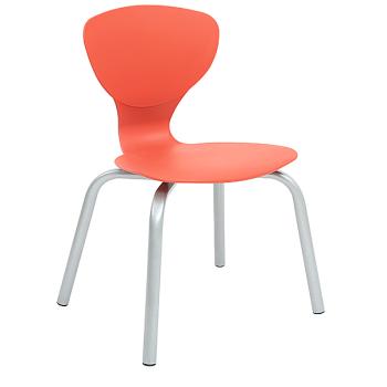 Stuhl Flexi 5, Sitzhöhe 43 cm, für Tischhöhe 71 cm - feuerrot