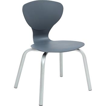 Stuhl Flexi 5, Sitzhöhe 43 cm, für Tischhöhe 71 cm - grau