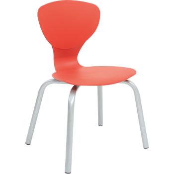 Stuhl Flexi 6, Sitzhöhe 46,5 cm, für Tischhöhe 76 cm - feuerrot