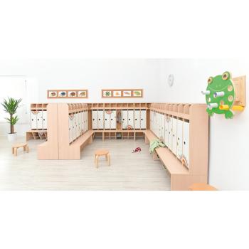 Schulgarderobe Schmetterling, 5 Fächer