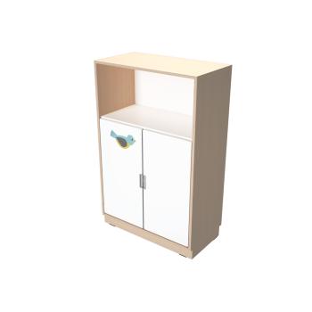 Quadro - Wald, Schrank L mit offenem Fach - Ahorn