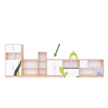 Quadro - Flora, Schrank M mit Mittelwand - Ahorn