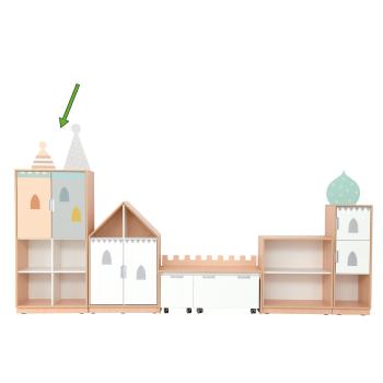 Quadro - Märchenschloss, Schrank XL mit Mittelwand - Ahorn