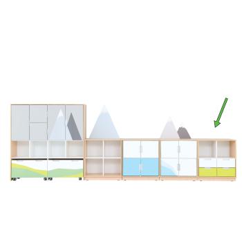 Quadro - Alpenblick, Schrank M mit Schubladen - Ahorn