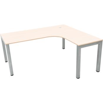 Grande L-Schreibtisch mit Metallbeinen
