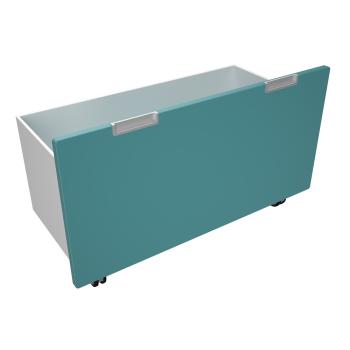 Quadro - Rollbehälter breit, B 69 - meerfarben