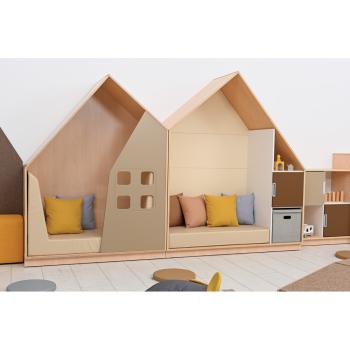 Quadro - Häuschen mit 2 Einlegeböden, Ahorn - hellelfenbein