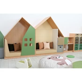 Quadro - Häuschen mit 2 Einlegeböden, Ahorn - hellelfenbein