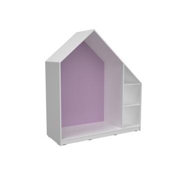 Quadro - Häuschen mit 2 Einlegeböden, weiss - pastellviolett