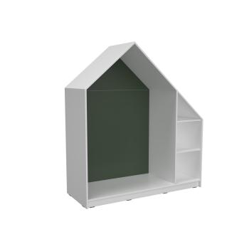 Quadro - Häuschen mit 2 Einlegeböden, weiss - schwarzgrün