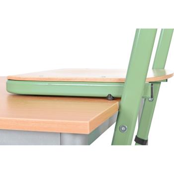 Schüler-Kufenstuhl TS, hvstb. 3-4, SH 35-38 cm - apfelgrün - Buche
