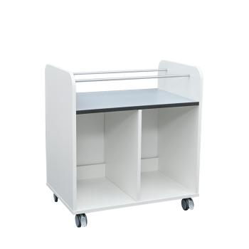 Quadro Materialwagen mit Fächern für Behälter, weiss