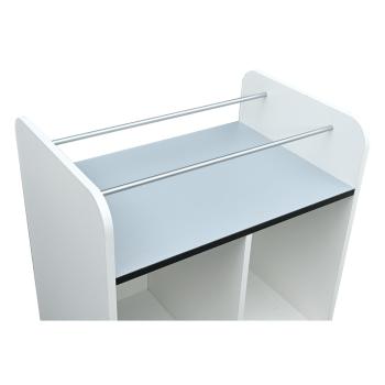 Quadro Materialwagen mit Fächern für Behälter, weiss