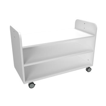 Quadro Mobiles Regal S, Acrylspiegel als Rückwand, weiss