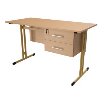 Lehrerschreibtisch IN-R - senffarben - Buche