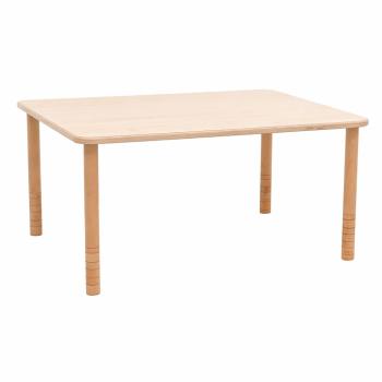 Flexi Rechteckiger Tisch 120 x 80 cm, hvstb. 40-58 cm, Ahorn Royal