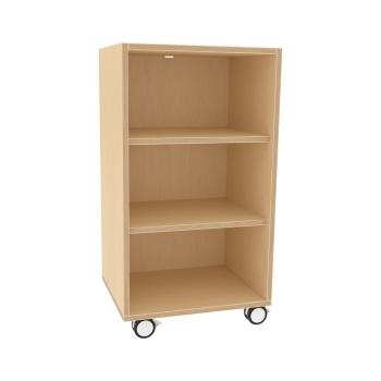 Echtholz Regal M, B 47 cm, auf Rollen