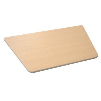 Flexi Tischplatte trapezförmig, 120 x 80 x 80 x 80 cm - HPL Buche