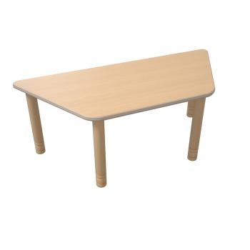 Flexi Trapezförmiger Tisch, 120 x 60 x 70 x 60, hvstb. 40-58 cm, HPL Buche