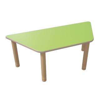 Flexi Trapezförmiger Tisch, 120 x 60 x 70 x 60, hvstb. 40-58 cm, HPL grün