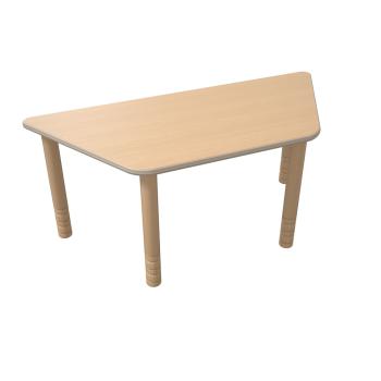 Flexi Trapezförmiger Tisch, 120 x 60 x 70 x 60, hvstb. 58-76 cm, HPL Buche