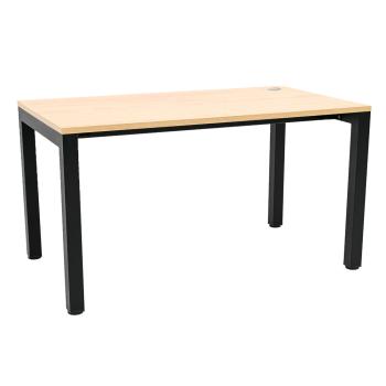 OPTO Schreibtisch 140, Beine schwarz, Ahorn E