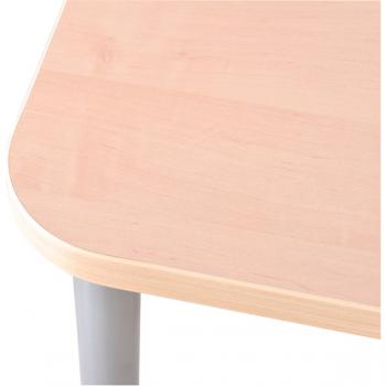 MILA Tisch 5, dreieckig, Seite 80 cm, Tischhöhe 70 cm - Buche
