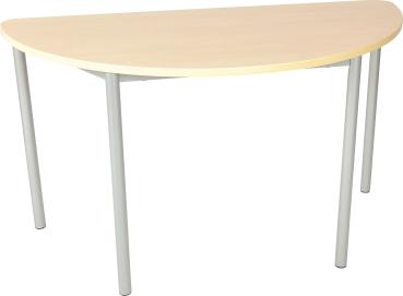 MILA Tisch 6, halbrund, Diagonale 140, Tischhöhe 76 cm - Birke