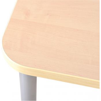 MILA Tisch 4, wellenförmig gross, Tischhöhe 64 cm - Birke