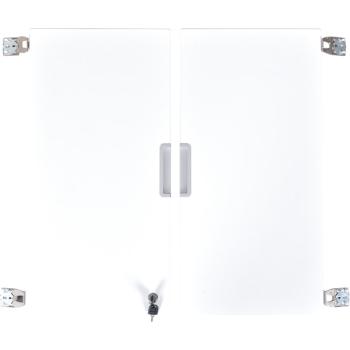 Quadro - Türenpaar mittelgross, 180°, abschliessbar, für 4-reihige Schränke