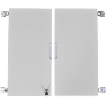 Quadro - Türenpaar mittelgross, abschliessbar, für Schrank 092187 - grau