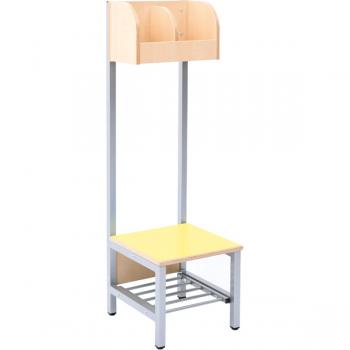 Garderobe Flexi 2 mit Gestell, Sitzhöhe: 26 cm, Fachbreite: 18 cm, gelb