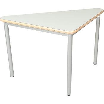 MILA Tisch 3 HPL, dreieckig, Seite 90 cm, Tischhöhe 58 cm - HPL grau