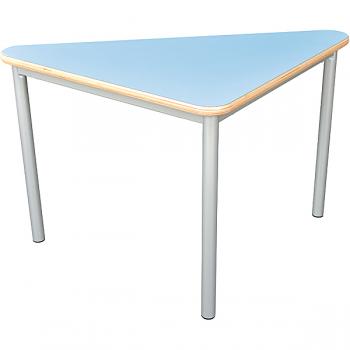 MILA Tisch 2 HPL, dreieckig, Seite 80 cm, Tischhöhe 52 cm - HPL hellblau