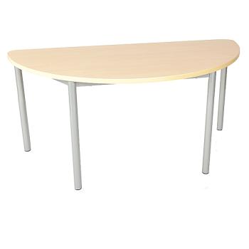 MILA Tisch 2, halbrund, Diagonale 160 cm, Tischhöhe 53 cm - Birke