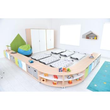 Quadro - Achtelkreis-Schrank S - auf Beinen