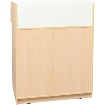 Wickelkommode Quadro, Ahorn, Fronten limone-weiss