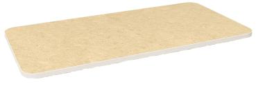 Flüstertischplatte PLUS, 120 x 80 - beige