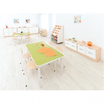 Flüstertischplatte PLUS, 140 x 80 - grün