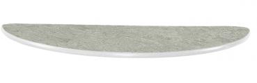 Flüstertischplatte PLUS, halbrund, Diagonale 120 cm - grau