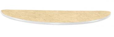 Flüstertischplatte PLUS, halbrund, Diagonale 120 cm - beige