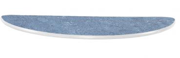 Flüstertischplatte PLUS, halbrund, Diagonale 120 cm - blau